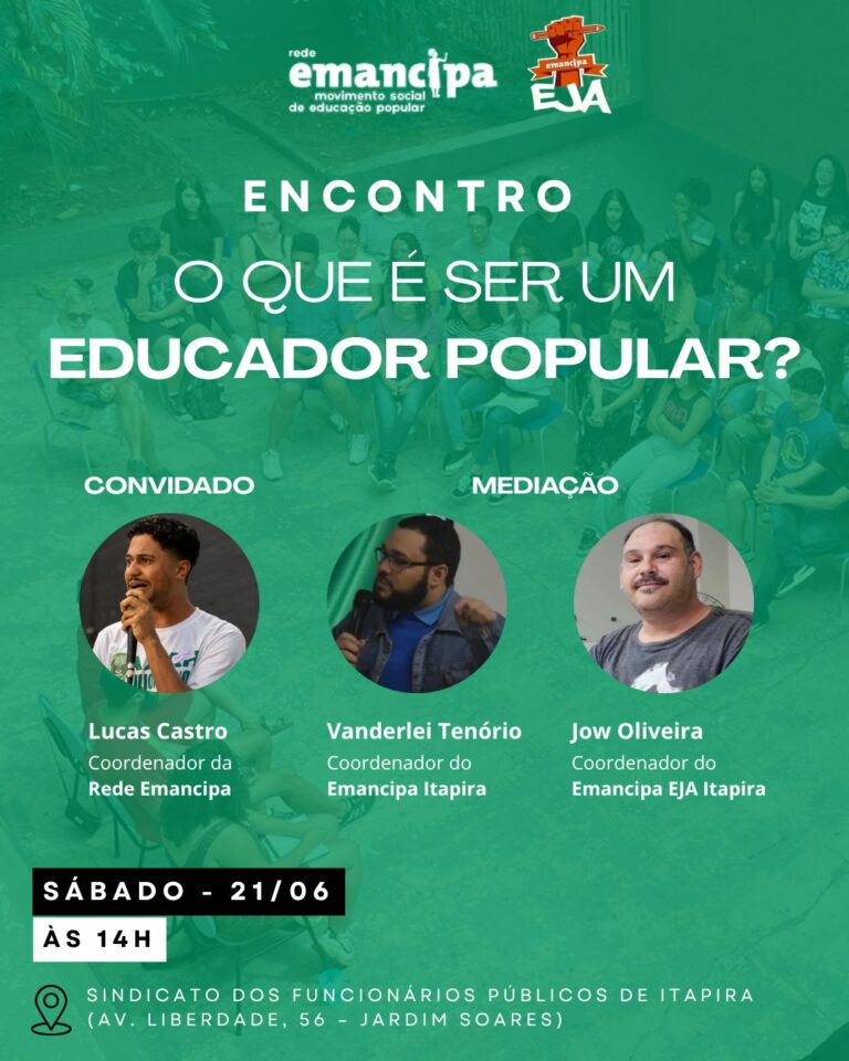 Rede Emancipa realiza encontro com educadores populares em Itapira